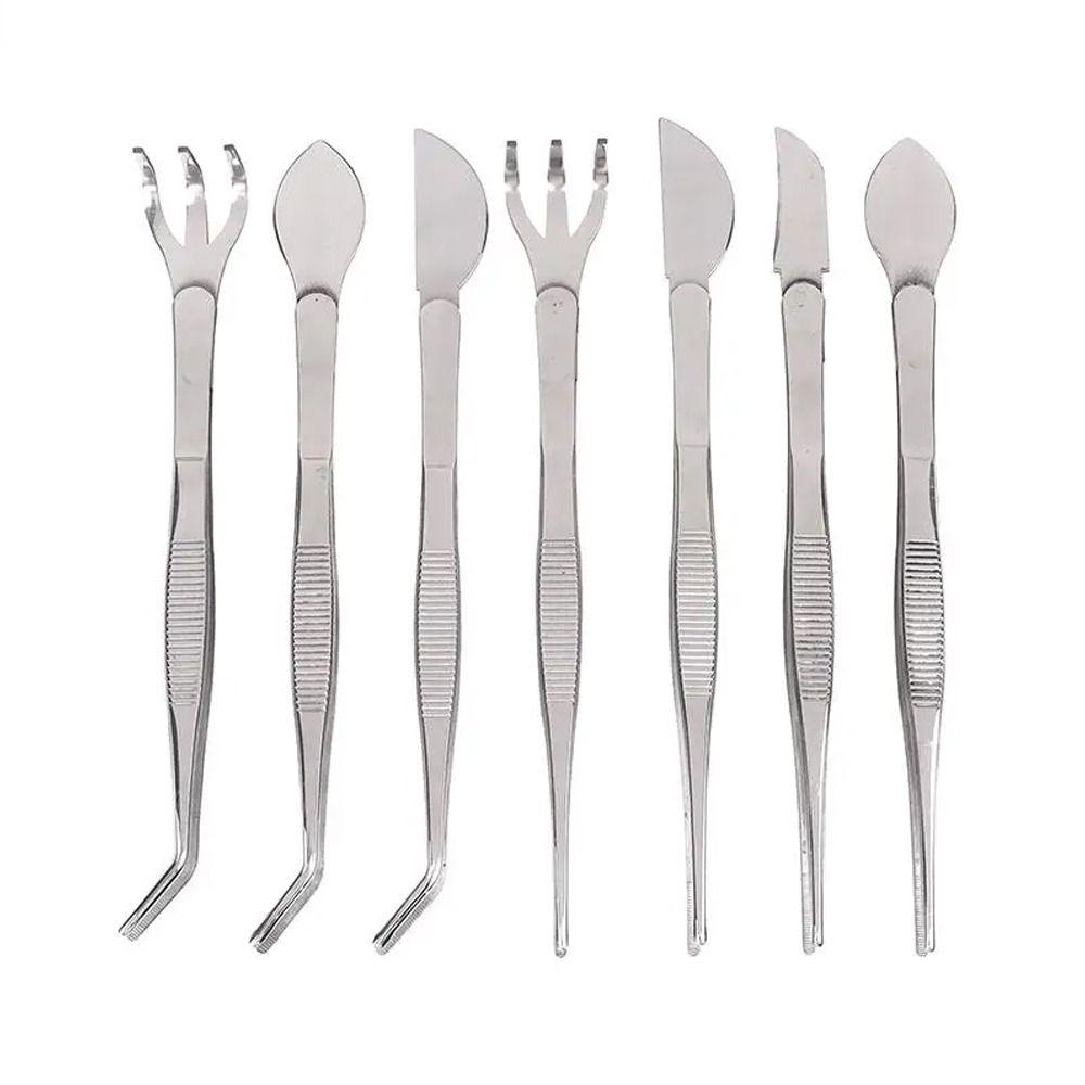 Handheld Stainless Steel Root Rake Mini Gardening Rake Garden Utensils Bonsai Tweezers Loosen Soil