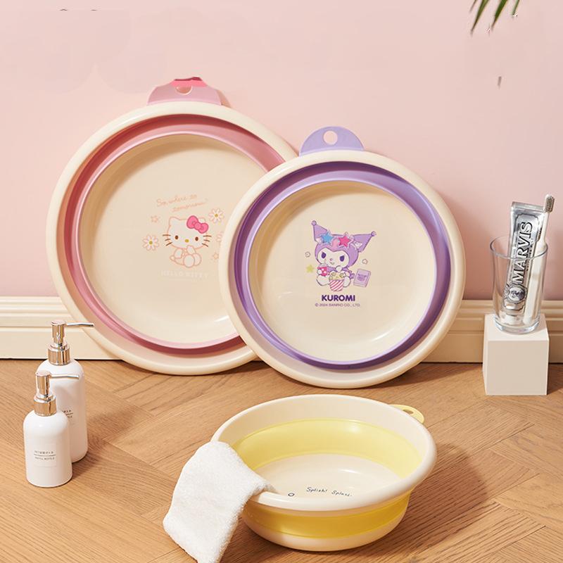 Children's Folding Basin for Household Use, Baby's Hand and Foot Washing Basin, Wall Mounted Foldable Thick Vegetable Washing Basin