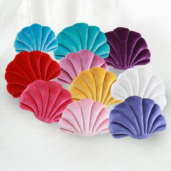 Throw Pillow Non-shedding Tear-Resistant High Elasticity Good Rebound Full Filling Breathable Shell Shape Throw