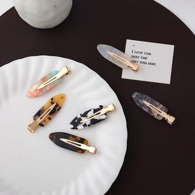 Простые леопардовые ацетатные заколки для волос, бесшовный зажим для челки, макияж, укладка волос, инструменты для волос, женские, для девочек, цветная заколка-автомат, аксессуары для волос