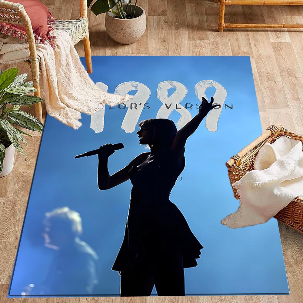 Taylor Swift Angel Themed Anti-Slip Rugs - Polyester Home Decor, Suitable for Bedrooms, Living Rooms, Doorways, Studios, and Decorations