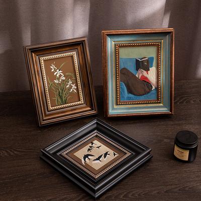 Смоляная рамка для фотографий Винтажная Антикварная Рамка для фото Ретро Зеленая Золотая Рамки для фотографий Домашний декор для настенного или настольного размещения