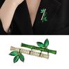 Sturdy Zinc Alloy Bamboo Designs Brooch Symbolizing Growth Decoration for Business Meetings and Social Gatherings