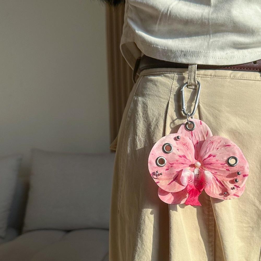 Backpack Decoration Orchid Lily Keychain Colorful Backpack Hangings Decor