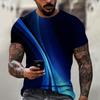 Summer Round Neck 3D Print Top Fashionable Casual Short Sleeved Men's T-shirts
