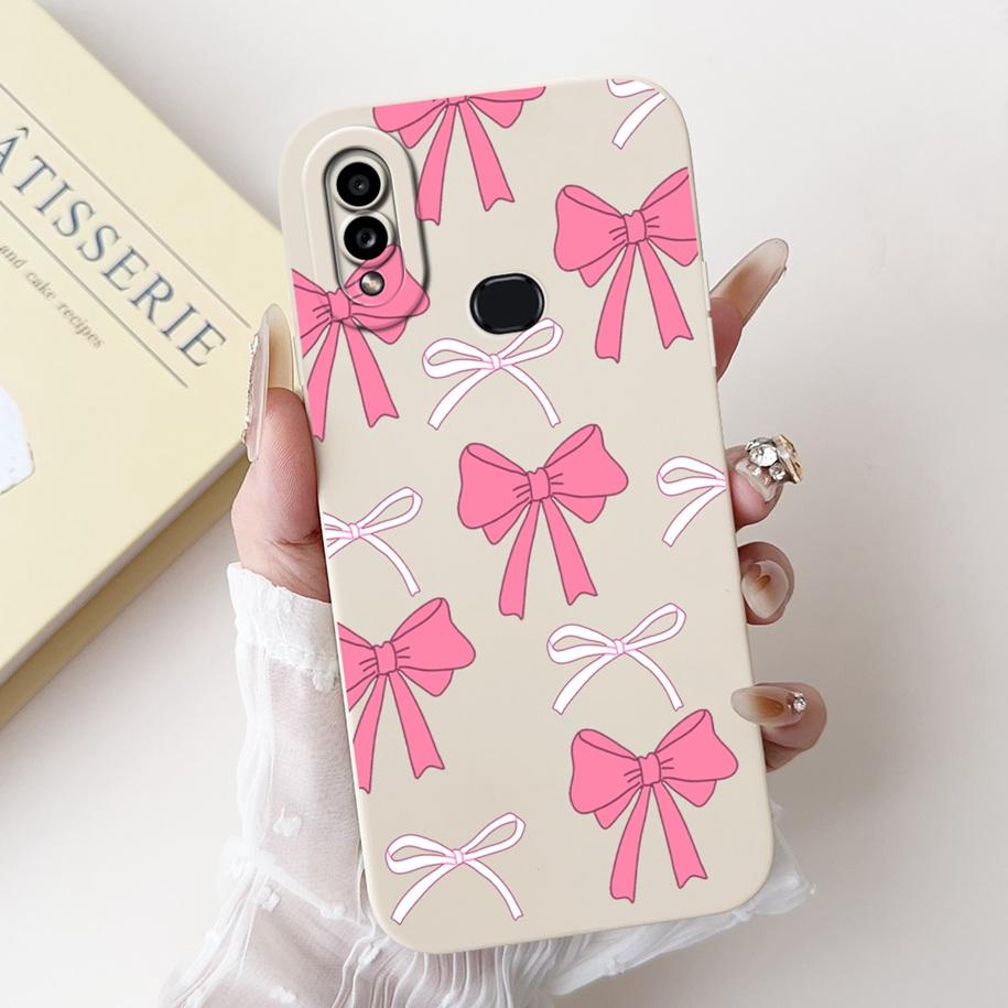 Чехол для телефона Samsung Galaxy A10 A10S M01S Модный цветочный задний чехол Жидкий силиконовый протектор на Samsung A 10 Ударопрочный Funda