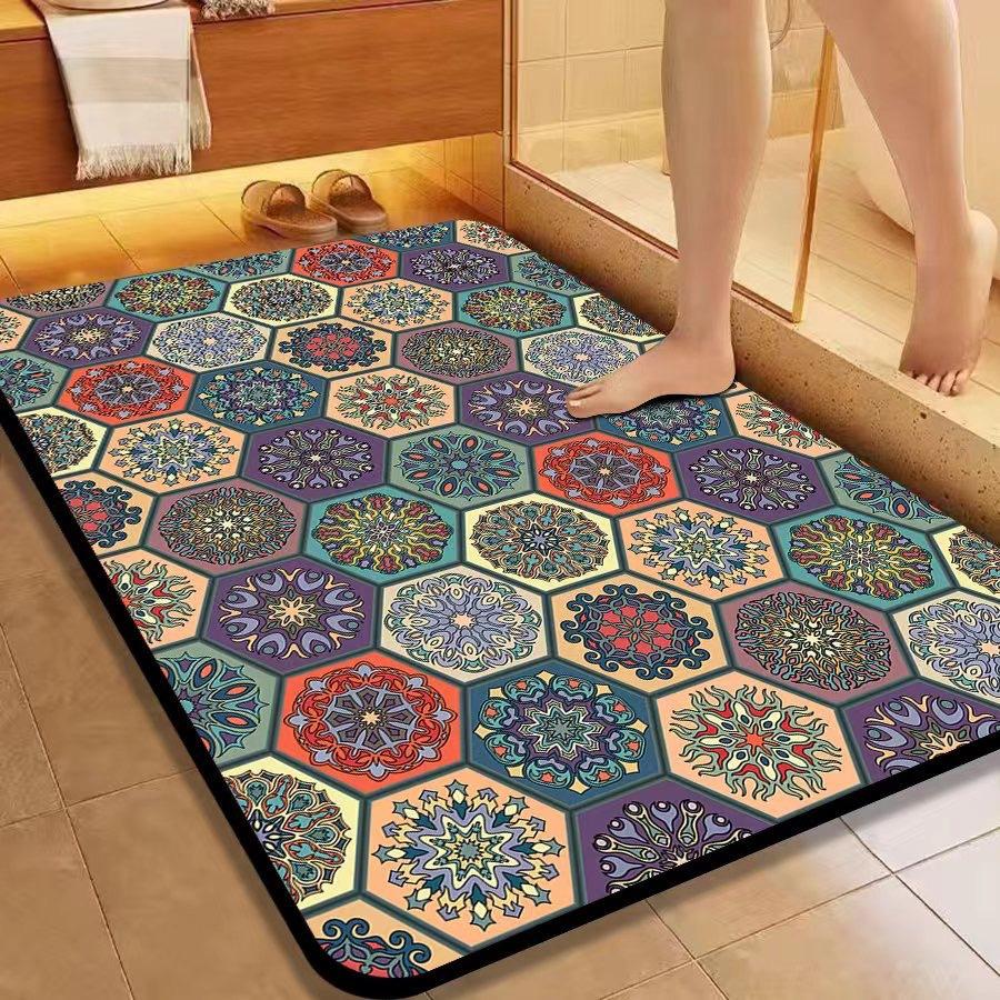 Американский бытовой впитывающий нескользящий коврик для крыльца, устойчивый к грязи, диатомовый коврик для ног, коврик для входной двери