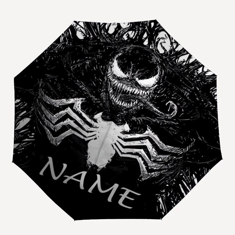 Personalized Name V-Venom Print Umbrella - Automatic Open/Close, Eight-Rib Durable Frame, Automatic Folding Umbrella