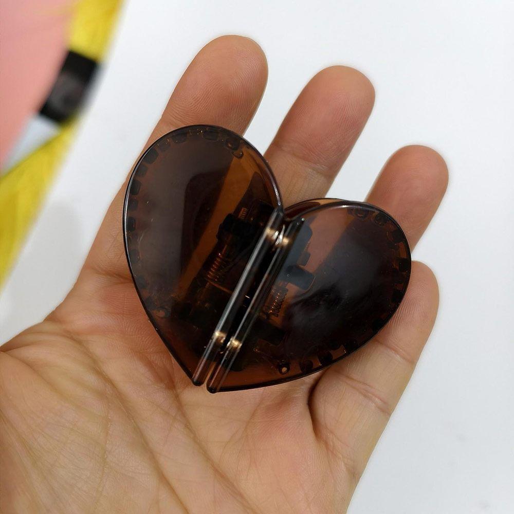 Heart-shaped Flat Magnetic Hairs Clip Non-Slip Styling Clips Women Hair Styling Tool