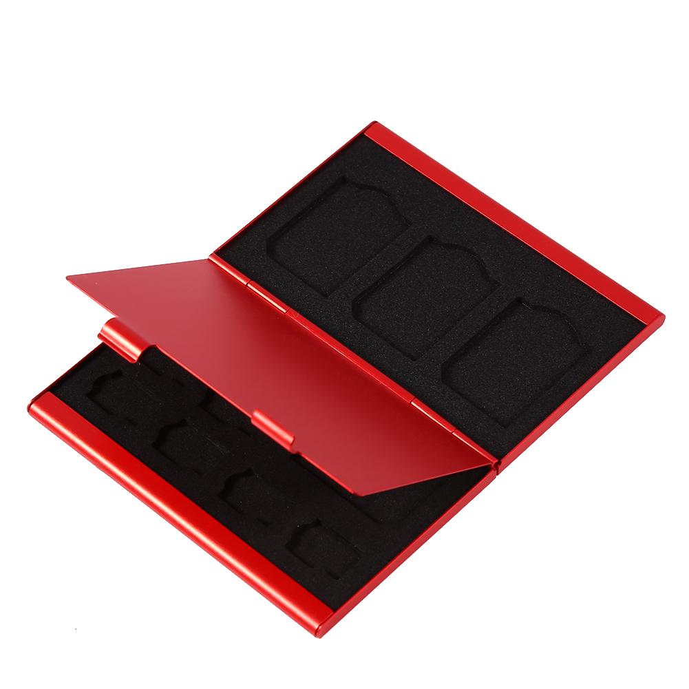12 Slots Aluminium Box Case For Card And TF Card Holder(Black)