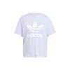 Adidas Originals Adicolor Letter Logo Print Round Neck Short Sleeve T-Shirt Women Tops Purple IN8439