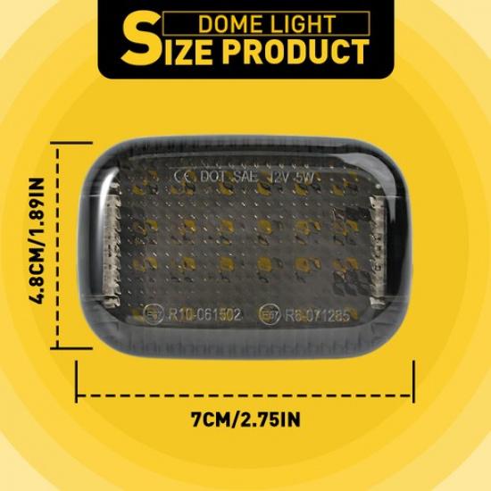 2 шт. Контейнер 24 светодиода Тонированный Фонарь купола для фургона Ford 2015-2024 350 Transit HD