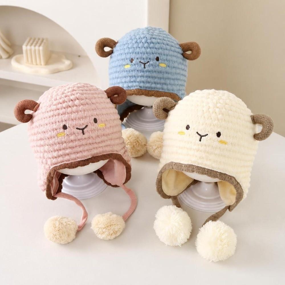 Thick Knit Kids Knit Hat Warm Plush Earflap Cap Comfort Toddler Hat Daily