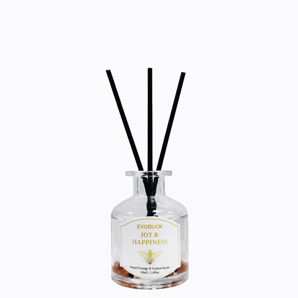 Non-Flaming Fragrance Diffuser, Flameless Sweet Orange Lemon Oil With Reed Diffuser Stick Home Room Air Freshener Decor 50ml