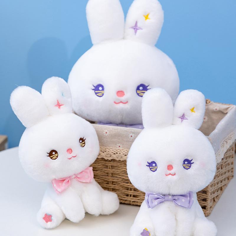 Eight Inch Star Rabbit Plush Toy Doll Cute Little White Rabbit Doll Little Rabbit Children's Birthday Gift