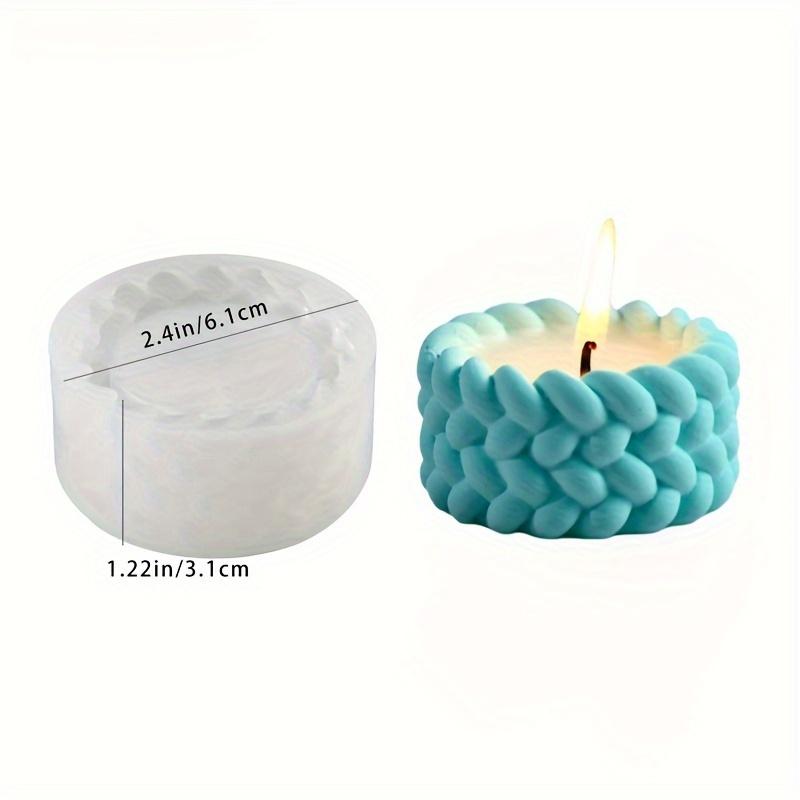 Silicone Resin Casting Molds, Round Cylinder Rope Design, DIY Crafts Candle Container, Plaster Resin Jewelry Holder, Handmade Storage Box Mold