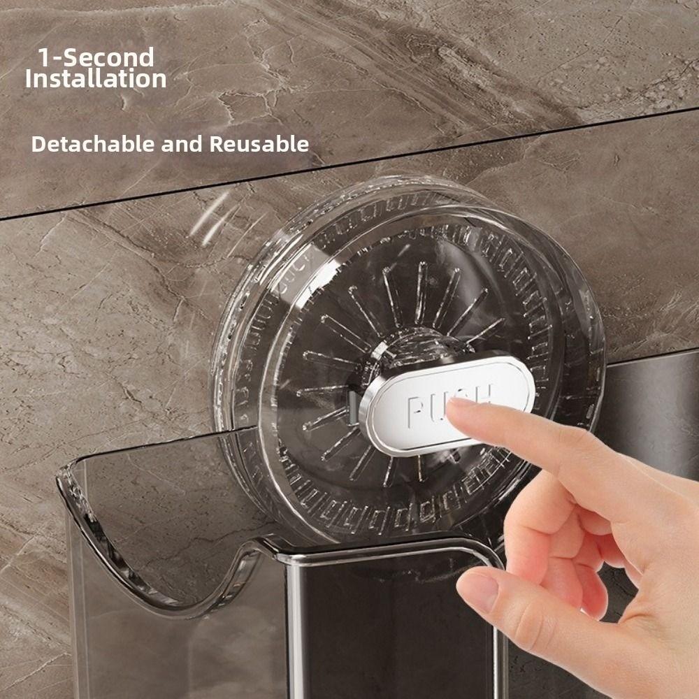 Punch-Free Suction Cup Tissue Box Plastic Tissue Storage Box Face Towel Dispenser for Bathroom
