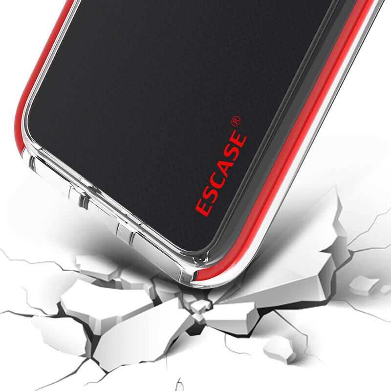 IPhone SE3 Case, IPhone SE2/7/8, Full Protection Shockproof D3O Colorful Dual-Color Precision Anti-Shock Frame Four Corners ES-78 China Red