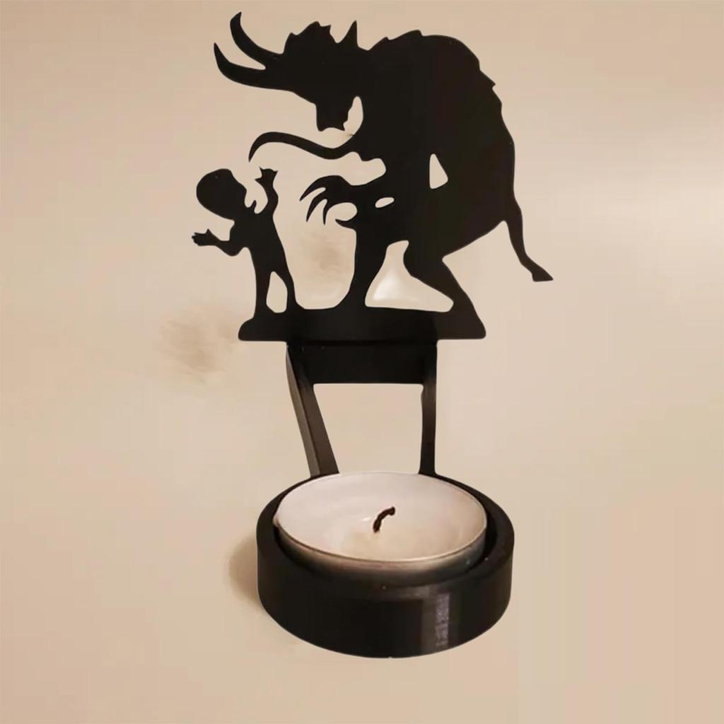 Подсвечник, тень от свечи, подсвечник на Хэллоуин, домашний декор, подсвечник для чайной свечи, создающий тень на Хэллоуин, подсвечник ужасов на Хэллоуин, металлический