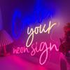 Индивидуальная неоновая вывеска, большие индивидуальные светодиодные неоновые вывески, неоновая световая вывеска, настраиваемая для настенного декора, свадьбы, дня рождения, бара, бизнеса, магазина, логотипа
