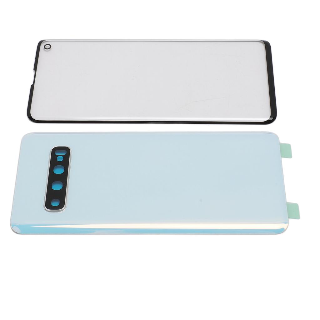 Задняя стеклянная крышка Замена корпуса Дверца Переднее внешнее стекло экрана для Galaxy S10 с предустановленным объективом камеры