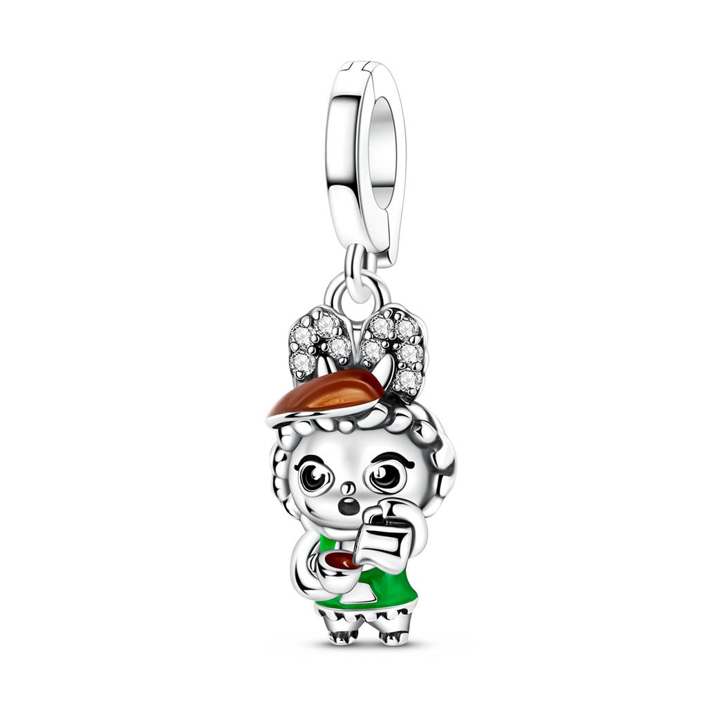 Dangle Charms Copper Doll Pendant Fit Original Bracelet Charm Making Woman Jewelry