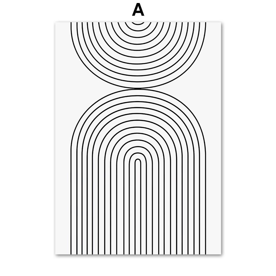 Абстрактные линии, геометрические цветные блоки, кривая, скандинавские постеры и принты, настенная живопись на холсте, настенные картины для декора гостиной