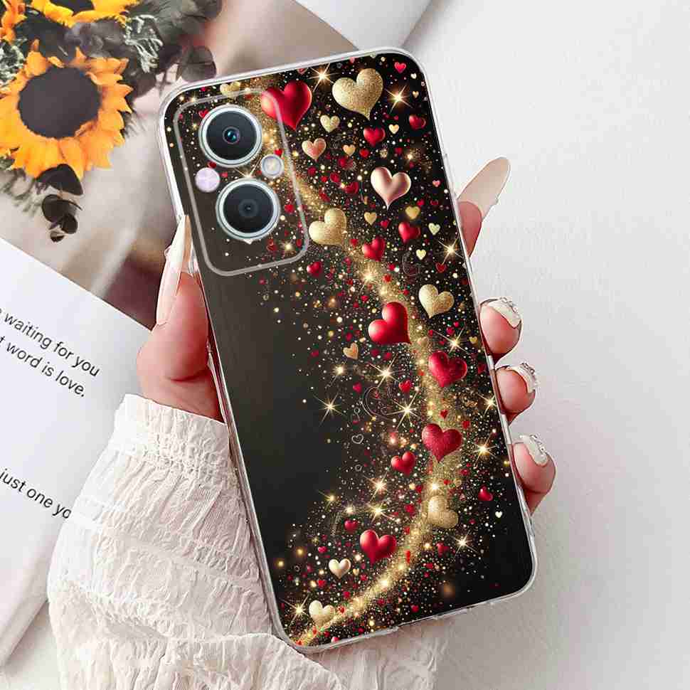 Для Oppo A96 5G 6.43" PFUM10 Чехол PHA120 Роскошный Любовь Милый Кот ТПУ Мягкий Силиконовый Чехол Для Oppo Reno7 Z 5G CPH2343 Корпус Телефона