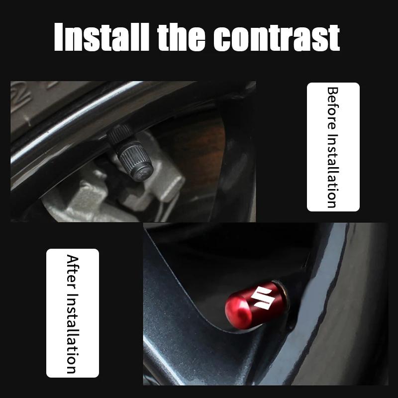 Колпачки на ниппель колеса автомобиля для SUZUKI Swift Sport Jimny Grand Vitara Alto SX4 Alivio Samurai Bandit Колпачок клапана шины автомобиля