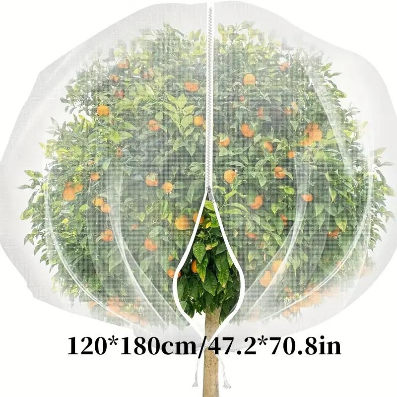 PE Material Fruit Tree Protective Net Bags with Zipper and Drawstring -Bird, Pest and Deer Barrier Net-insect and Cicada Protection Net