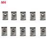 10Pcs M4/M5/M6/M8 65 Manganese  Steel Clip Nut/reed U Nuts Speed Clip Fastener Assorted Kits Steel Clip Nut For Motorcycle Car