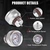 Новые крышки бензобака для мотоциклов M20x2.5 с указателями температуры масла 0-200, циферблат, черный/серебристый, сменные аксессуары