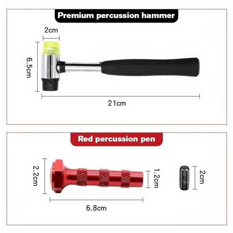 Универсальный автомобильный кузов PDR беспокрасочный градовый ремонт вмятин молоток ручка набор инструментов для удаления резиновый молоток с ударной головкой