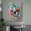 Поп-арт плакат с черепом и принты уличное граффити искусство холст картины настенная художественная картина для гостиной Cuadros украшение дома без рамы