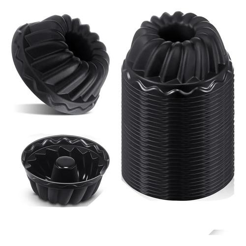 24 Pack Mini Silicone Baking Cups: Reusable Cake Molds with Non-Stick Flexibility for Puddings Muffins Chocolate Treats Party Desserts