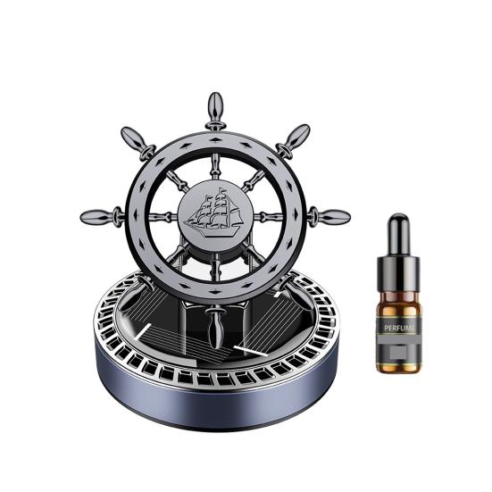 Солнечный автомобильный освежитель воздуха, вращающийся винтажный руль, длительный аромат, очистка воздуха, автоматический ароматерапевтический диффузор, орнамент, аксессуары для салона автомобиля