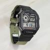 Casio Индивидуальные часы модифицированная серия ретро 10-летняя батарея AE-1200WH-1A модифицированные-черные квадратные AE-1200WH-1A(Watch3-GaiZhuang-HeiFangKuaiHuWanLv)