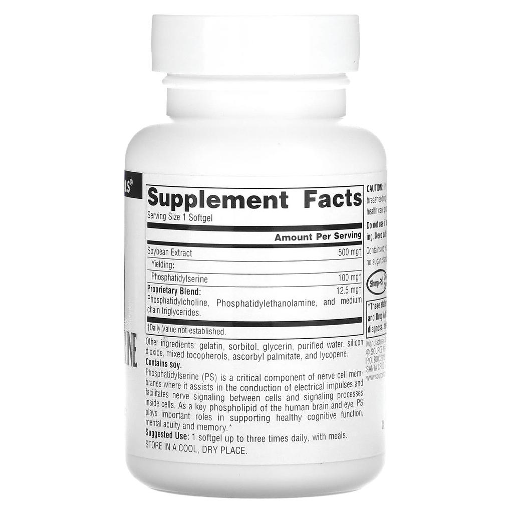 Source Naturals Phosphatidylserine Serine Complex, 500 Mg, 60 Softgels