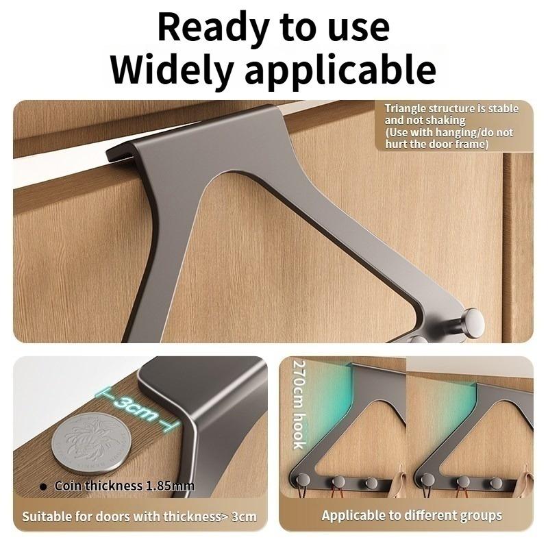 Metal Storage Hooks Over The Door Clothes Over Cabinet Hook Storage Organizer