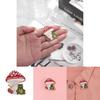 Cute Cartoon Mushroom Frog Brooch Pin Cute Decorative Badge For Backpack And Clothing