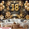 2D flat banner 1 piece background decoration photo for 18th birthday party backdrop polyester banner decoration