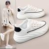 Fashion Women Trendy Small White Shoes Summer Mesh Breathable Retro Flats Shoe Vulcanized Shoes Street Increase Soft-sole Platform Shoe