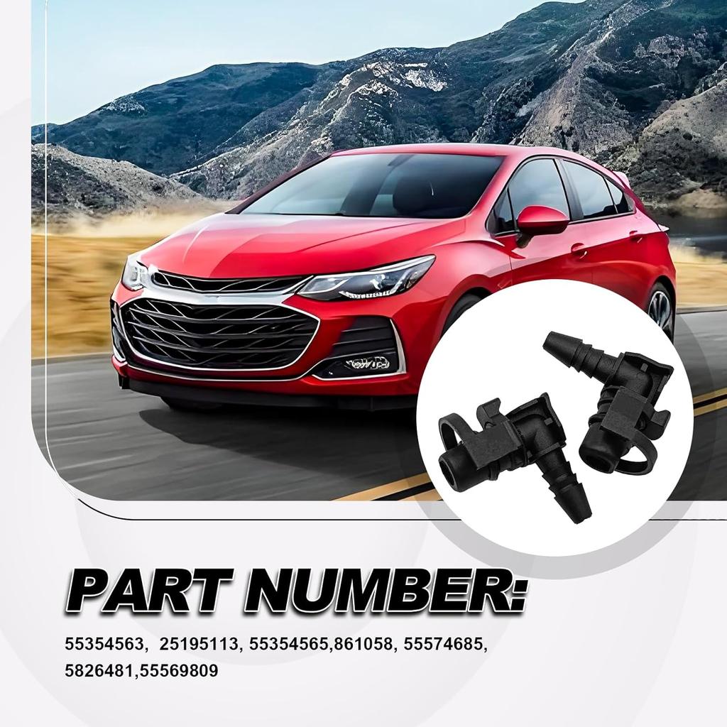 2pcs Throttle Valve Water Pipe Hose Connector, Compatible with Chevy Cruze 2011-2016, Trax 2015-2021, Sonic 2012-2020 etc, Replace OE# 55354565,
