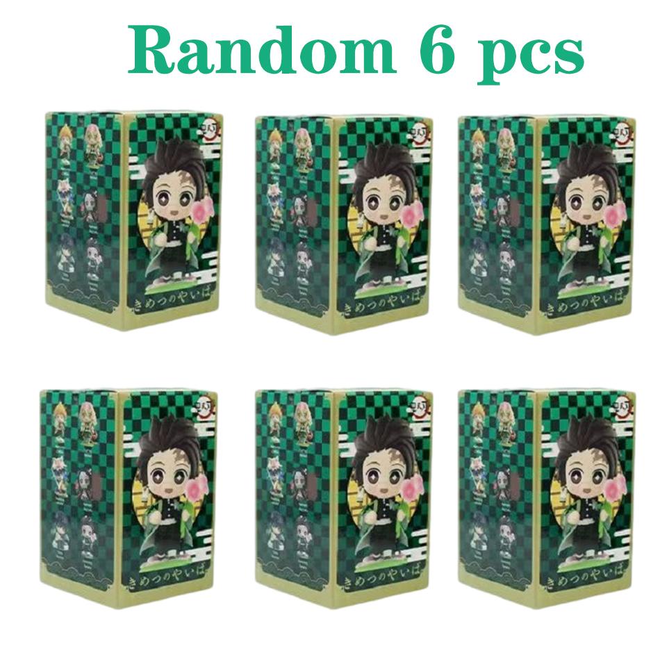 Hot Demon Slayer Tanjiro Kamado Nezuko Anime Cartoon Figure Blind Box Creative Statue Model Ornament Surprise Gift Box