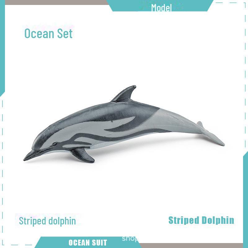 Набор моделей морских животных: Акула, черепаха, дельфин, кит, пингвин, краб и существа морского дна