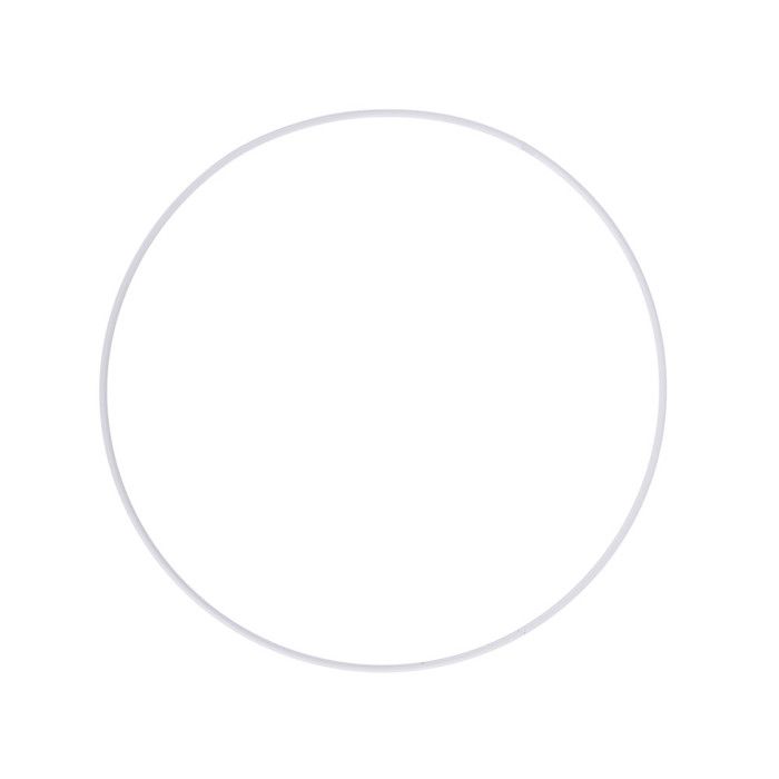 Anneaux en métal, revêtus, 20cm, blanc