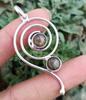 Multi Labradorite Gemstone 925 Sterling Silver Plated Spin Illusion Handmade Pendant