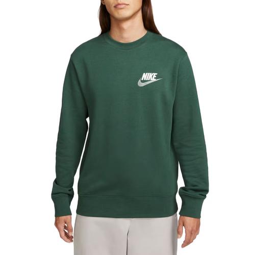Nike Свитшот унисекс с принтом, с круглым вырезом, с длинным рукавом, зеленый