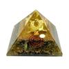 Resin Medium Size Multicolor Set of 1 Labradorite Shree Yantra On Turtle Orgone Pyramid for Reiki Healing, Vastu Correction, Meditation