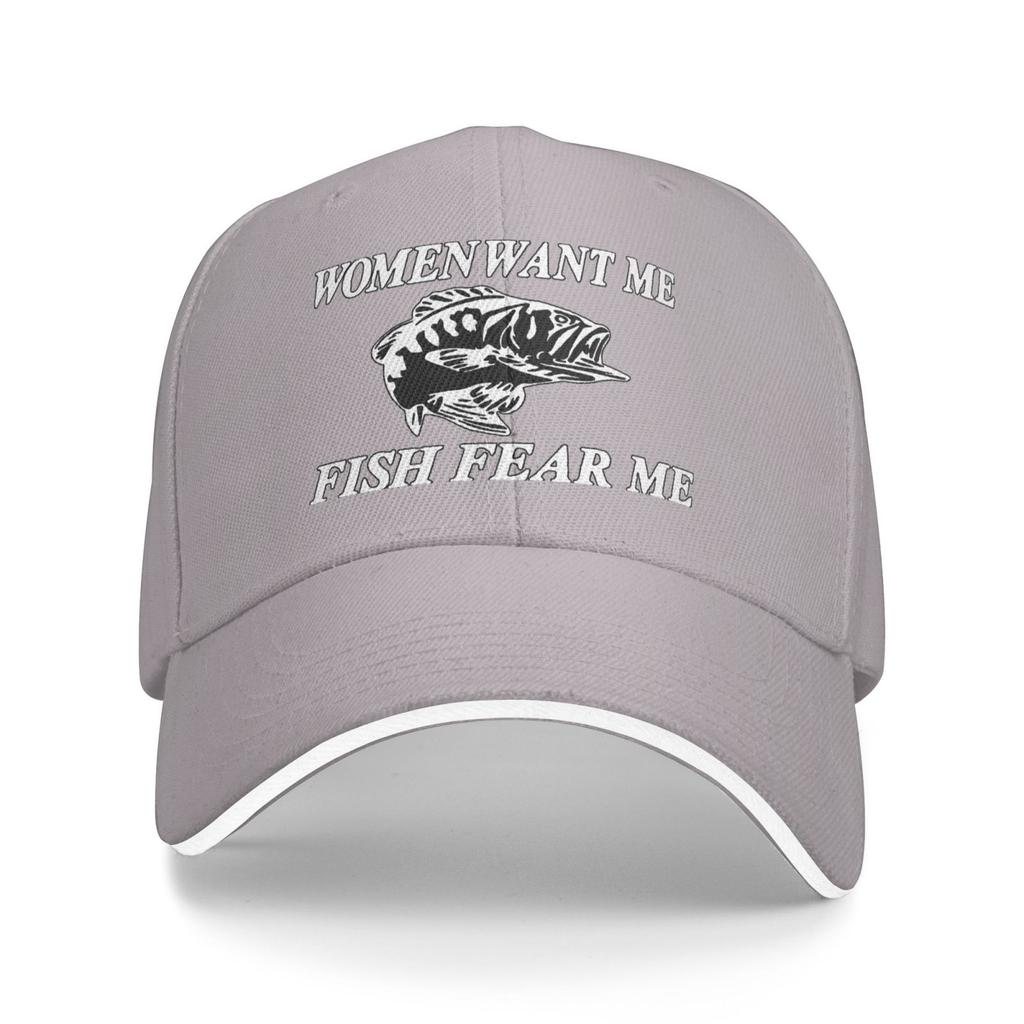 Женская бейсболка Want Me Fish Fear Me Washed, кепка Trucker Hat для взрослых, унисекс, регулируемая, для папы, летняя, дышащая, эластичная